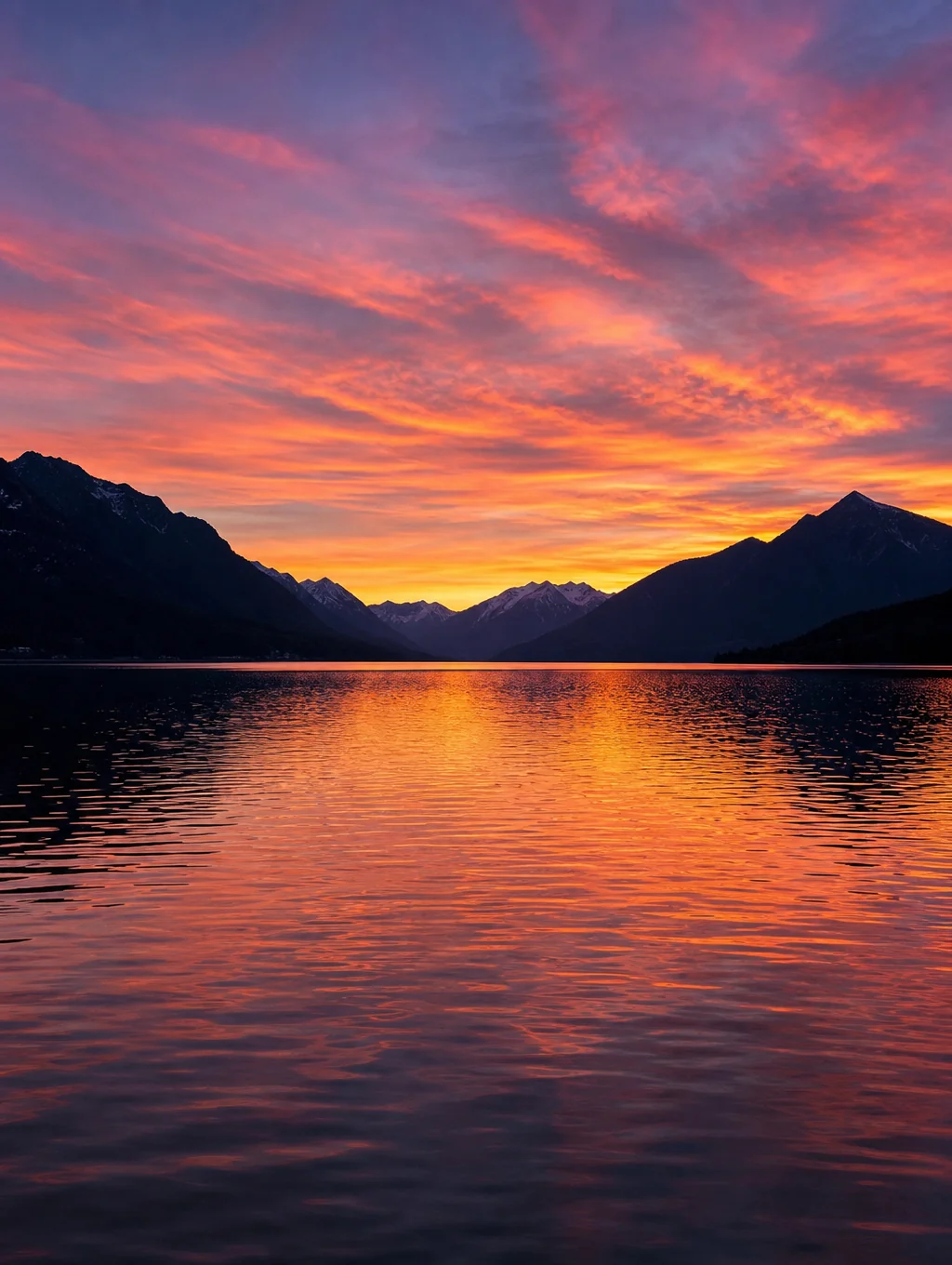 A beautiful sunset view over the horizon